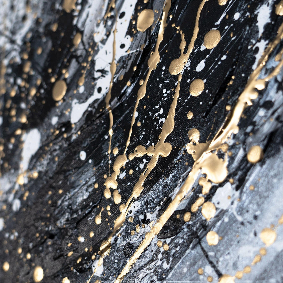 GEMÄLDE Zweige der Gefühle Schattenfugenrahmen Schwarz 140x100 cm - Schwarz, Holz (140/100cm) - YS-art gallery