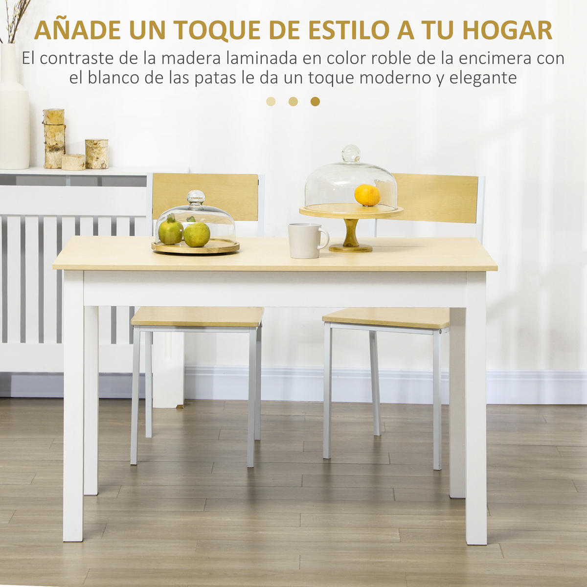 ESSTISCH Eiche 1 Stück - Beige, Kunststoff (119/70/75cm) - GiPP