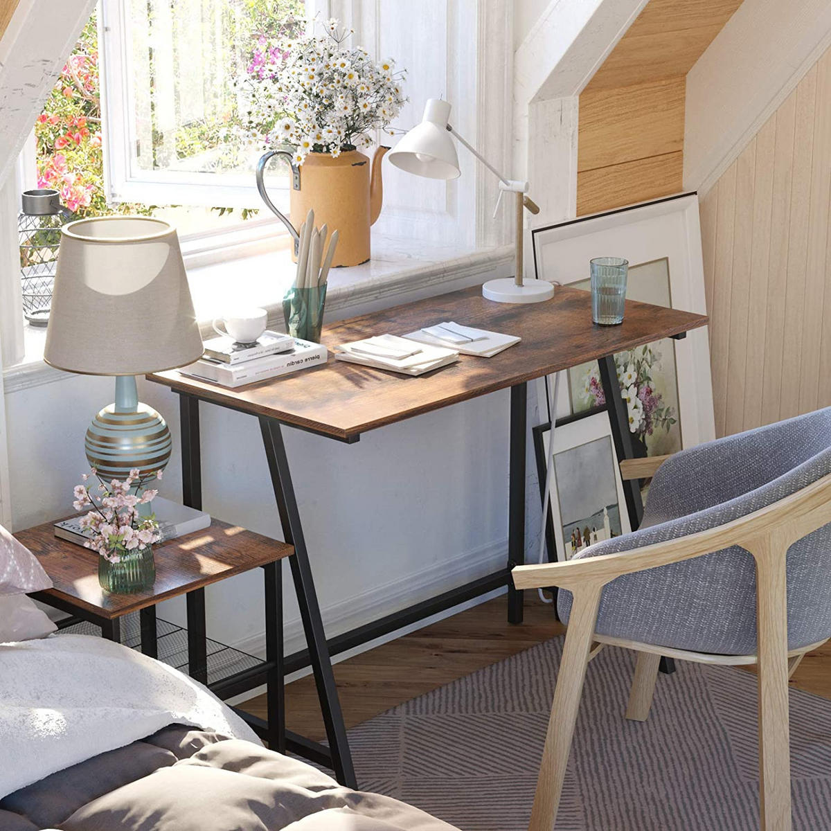 SCHREIBTISCH, braun/schwarz - Braun, Holzwerkstoff (50/100/75cm) - A2A Home