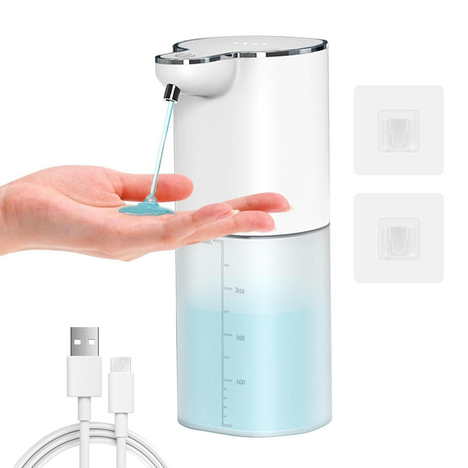AUTOMATISCHER Seifenspender Wandmontage 400ml USB-C Weiß - Weiß, Kunststoff (7.8/7.8/17.5cm)