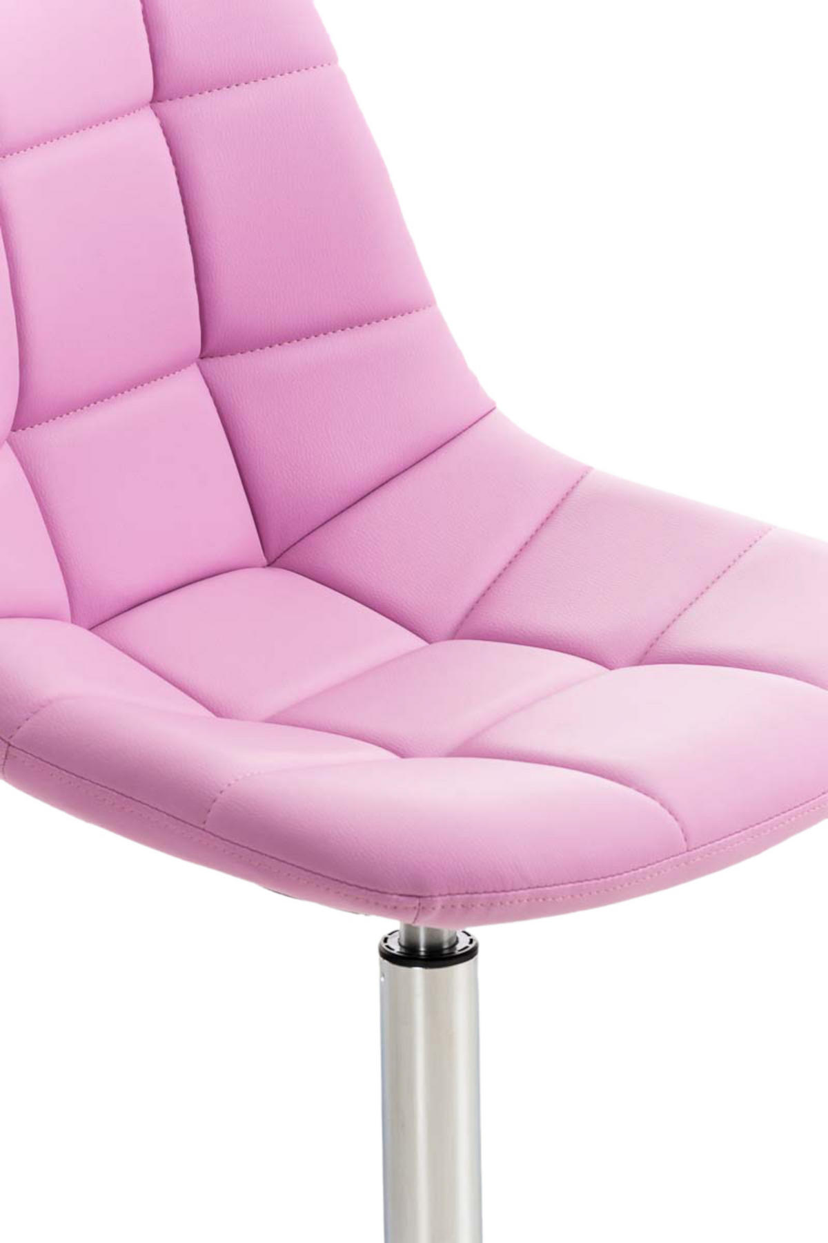 STUHL 2er Set Lederlook pink - Chromfarben/Pink, Textil/Metall (48/84/52cm) - CLP