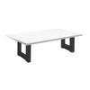 COUCHTISCH Etti 4 140 x 70 x 47 Wohnzimmertisch Schwarzstahl/Weiß Matt Lack - Weiß, Holz (140/70/47cm) - 58aufmkessel