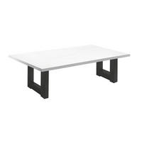 COUCHTISCH Etti 4 140 x 70 x 47 Wohnzimmertisch Schwarzstahl/Weiß Matt Lack - Weiß, Holz (140/70/47cm) - 58aufmkessel