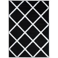 TEPPICH LUXURY Schwarz Marokkanisch Karo 250/300 cm - Schwarz, Textil (250/300cm) - Tapiso