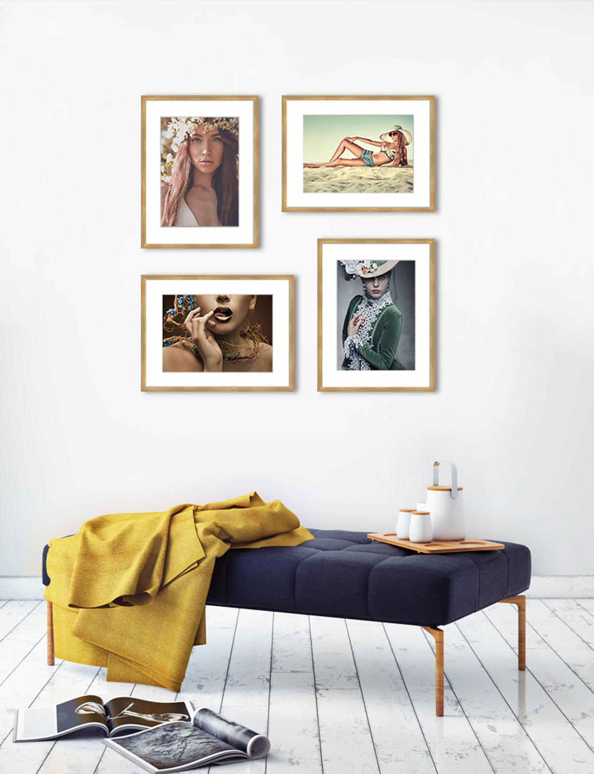 BILDERRAHMEN 30x40 cm Eiche Holz - Beige, Holz (32/42/2cm) - artissimo