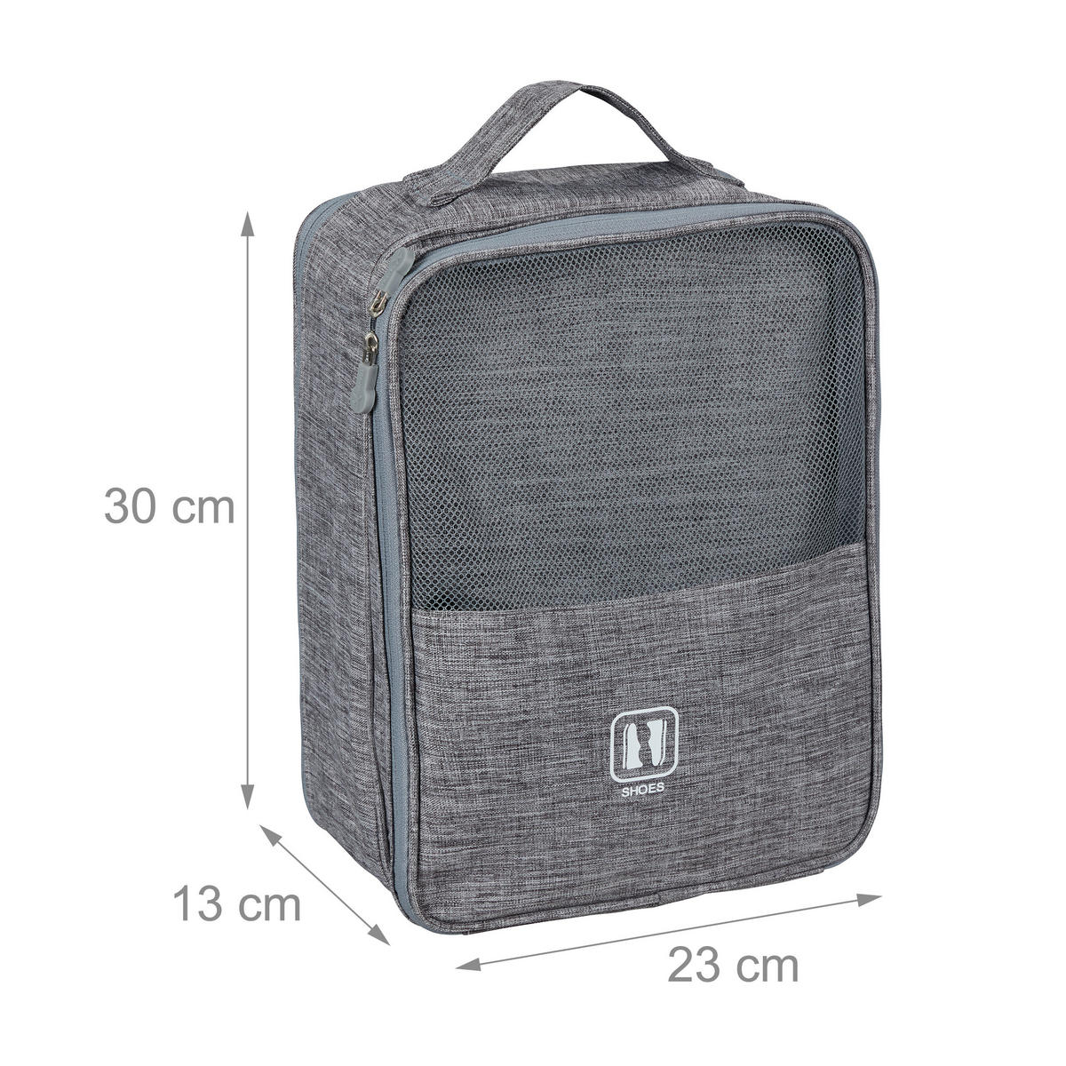 TAŠKA na boty - šedá, textil (23/30/13cm) - Relaxdays