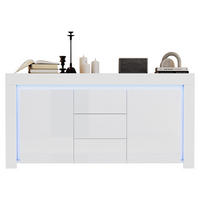 KOMMODE modern weiß 140/40/65 cm - Weiß, Holz (140/65/40cm) - Zephmum