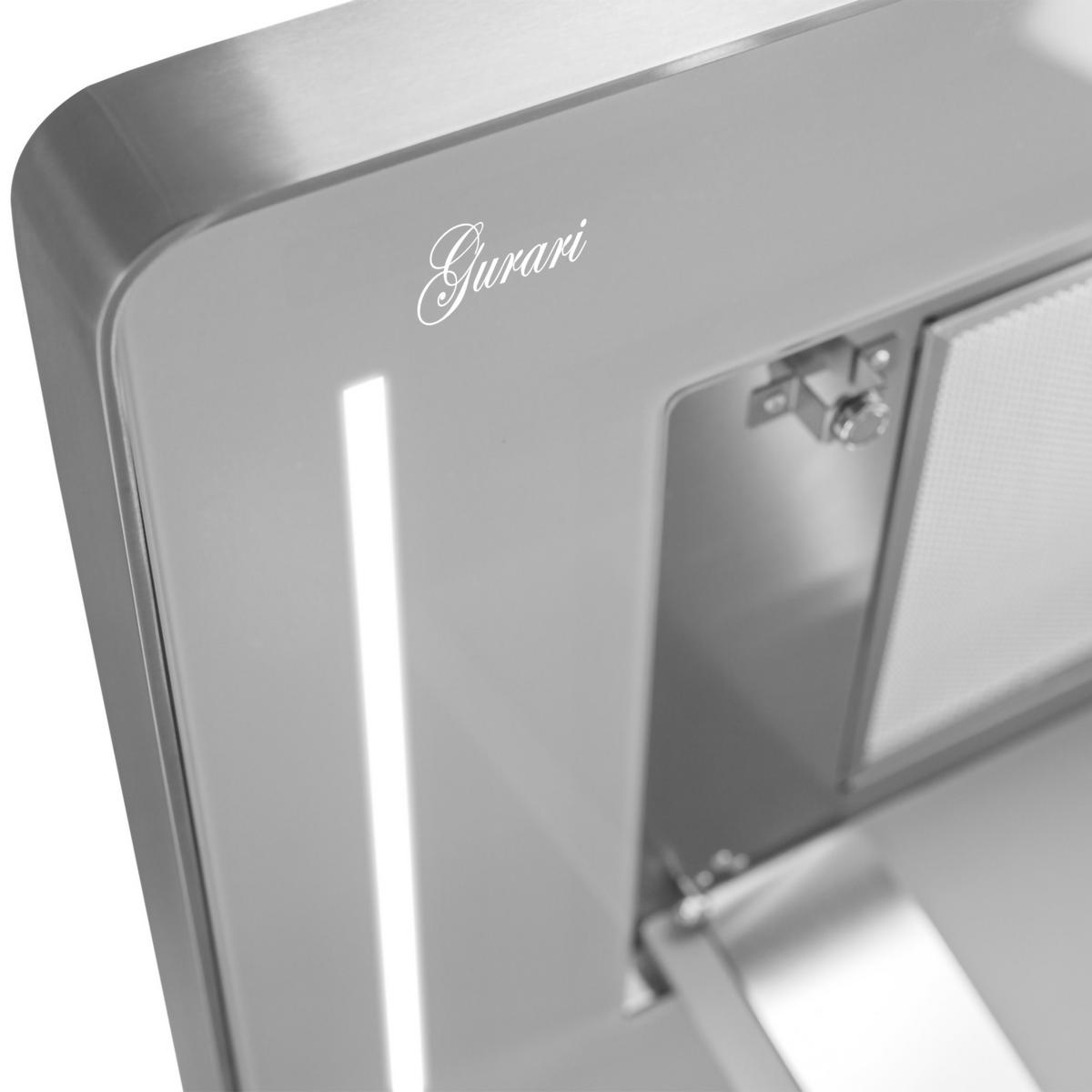 DUNSTABZUGSHAUBE - Edelstahlfarben, Glas/Metall (89.5/17/53cm) - Gurari