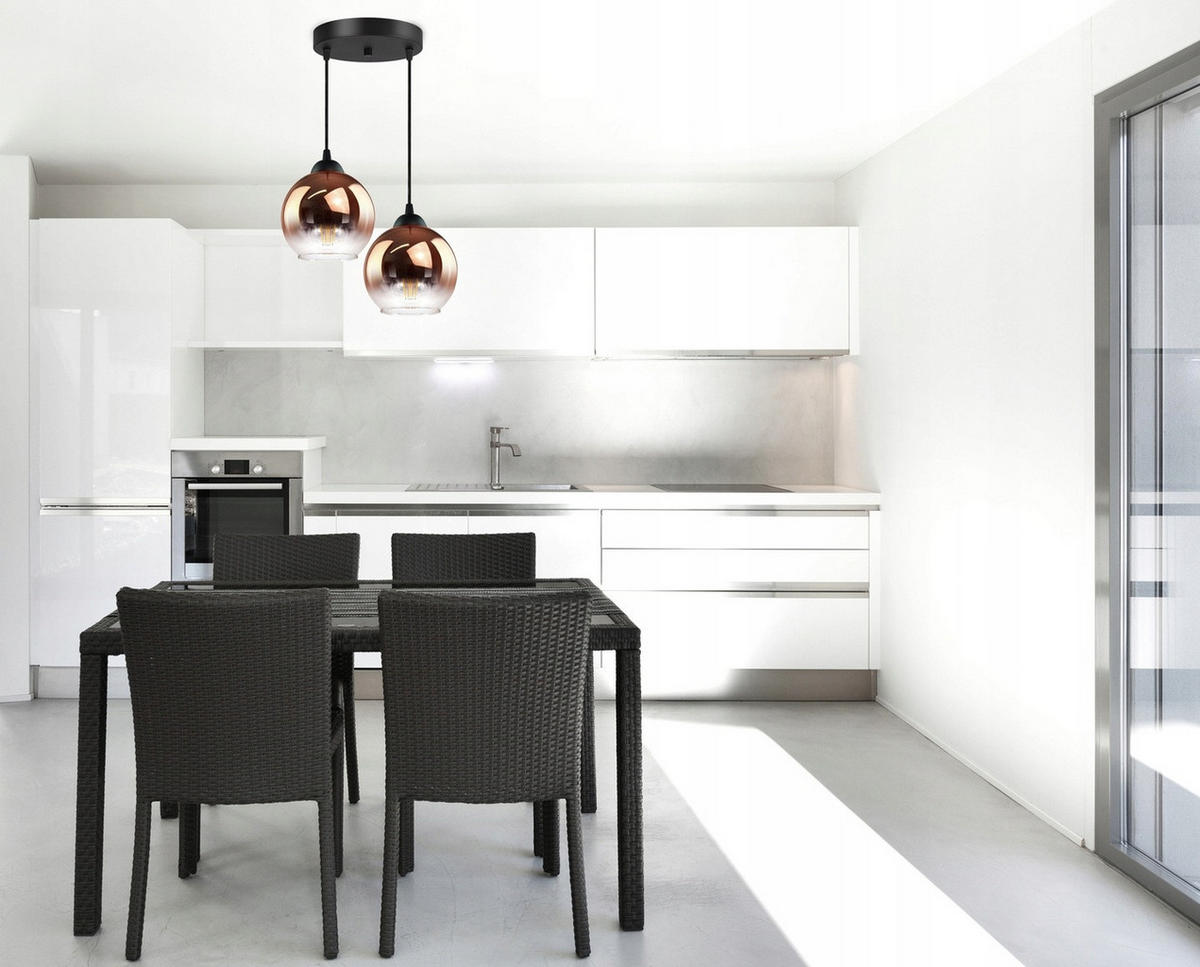 PENDELLEUCHTE MASUR - Transparent/Goldfarben, Glas/Metall (30/30/80cm) - kiki design