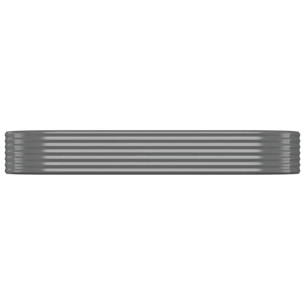 HOCHBEET Verzinkter Stahl 249x100x36 cm Grau - Grau, Metall (249/36/100cm)