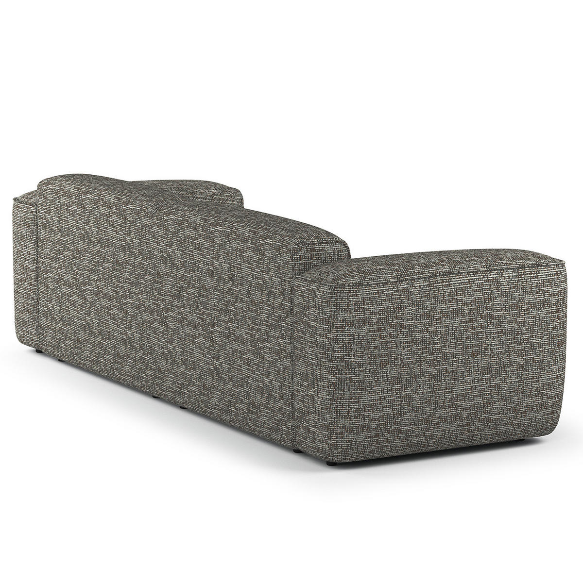 3-SITZER SOFA - Schwarz/Grau, Kunststoff/Textil (251/71/102cm) - home24