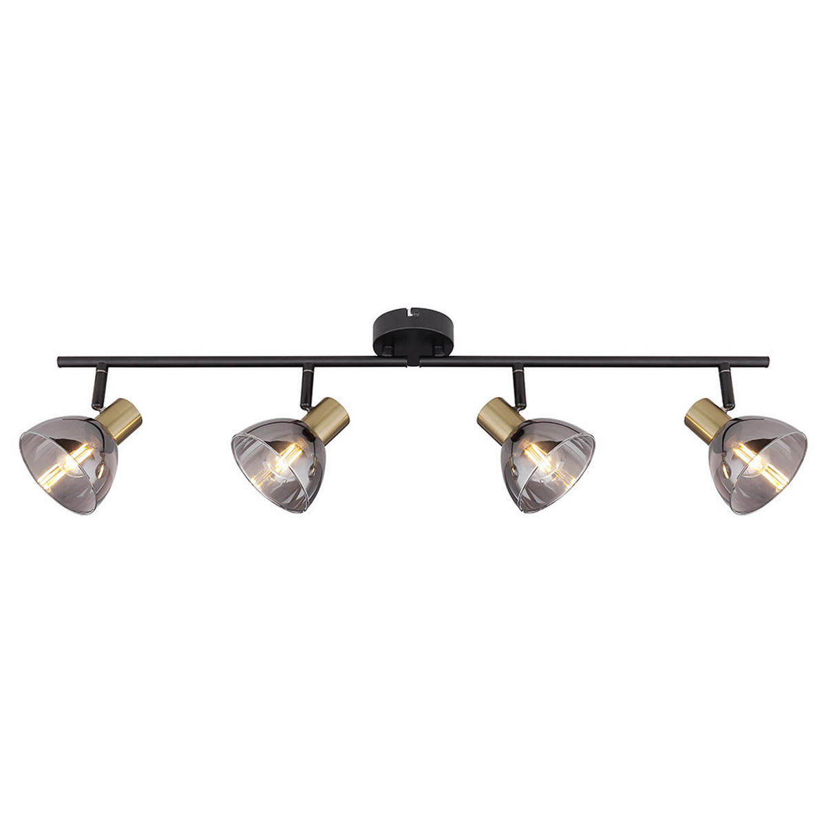 LED DECKENLEUCHTE JAY Metall Schwarz - Schwarz, Glas (79/11/17.5cm) - Globo Lighting