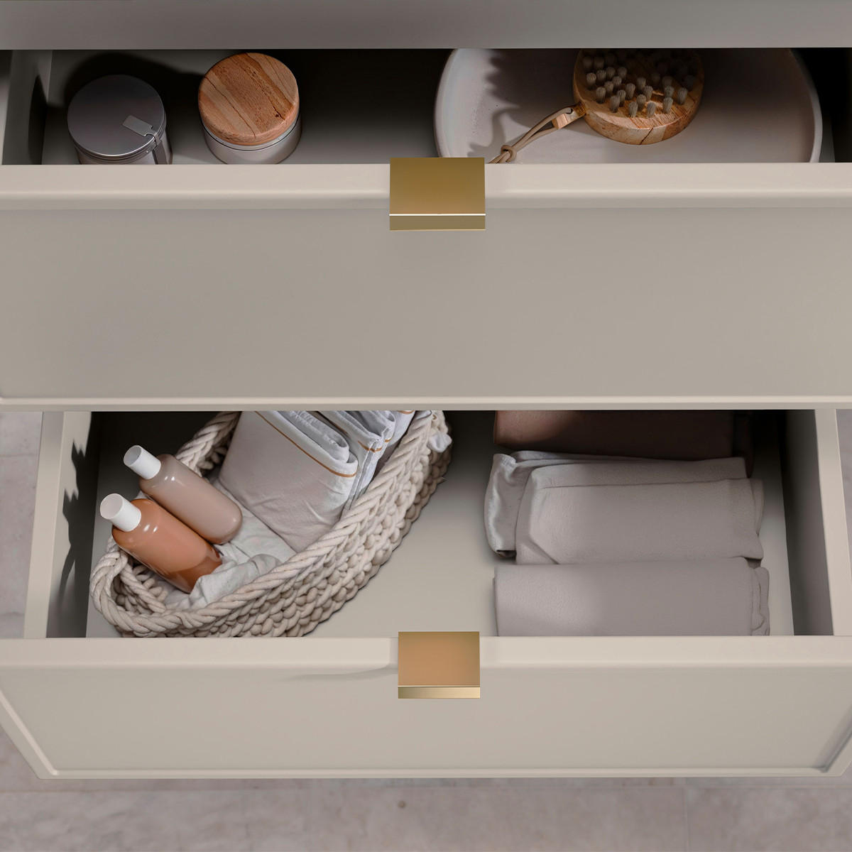 SKŘÍŇKA POD UMYVADLO 120.4cm Alba Kašmír - béžová, kompozitní dřevo (120.4/57/46cm) - Petits-meubles