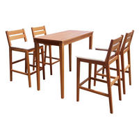 BARSET Bern 5-tlg. inkl. Kissen Eukalyptus Natur 100x60x107cm - Hellbraun, Holz (60/100/107cm) - DELUKE