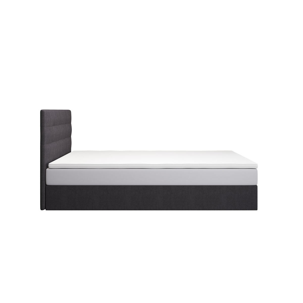 BOXBETT DUO 1 100x200 Cosmic 97, mit Matratze H3 und Topper, Grau - Grau, Holz/Kunststoff (100/200cm) - Bedante