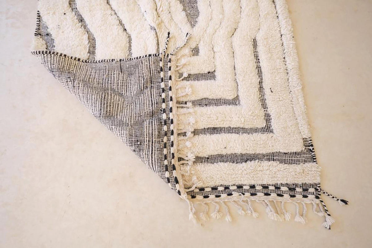 BERBERTEPPICH aus reiner Wolle 144x 255 cm - Beige, Naturmaterialien (144/255cm) - AFK Living