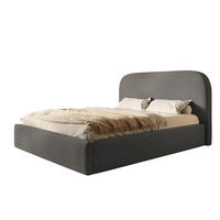 BETT 90x200 - Polsterbett mit Bettkasten und Metallrahmen - Modern Betten - Kuscheliger Catch-Me-Stoff - Kollektion Verona - Grau - Grau, Holz/Textil (90/200cm) - Alpi-Möbel