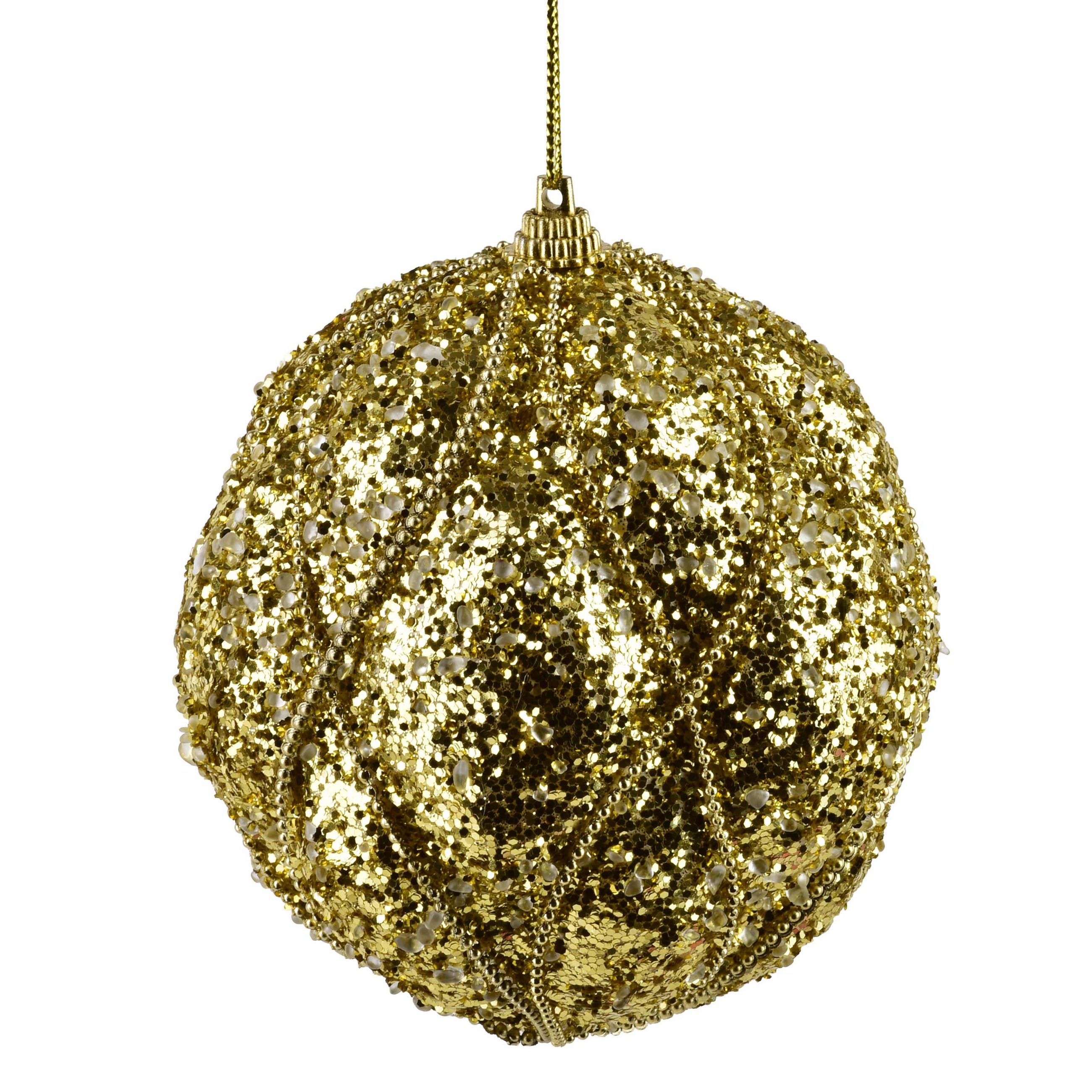 Mondex Weihnachtskugel Gold 10x10x10 cm