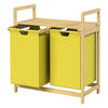 WÄSCHEKORB Bambus Gelb - Gelb, Holz (33/73/63cm)