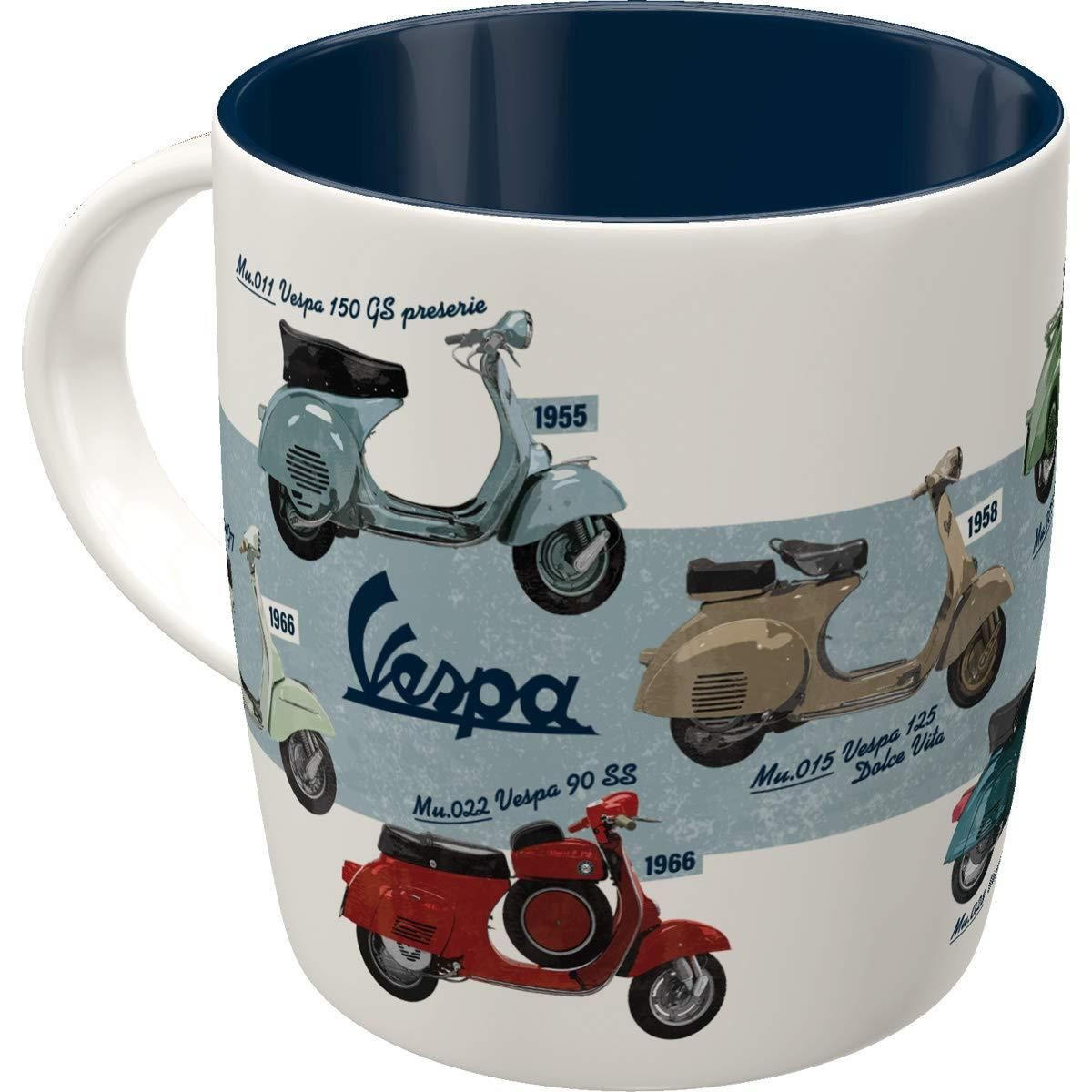 KAFFEETASSE 330 ml Vespa Model Chart - Multicolor, Keramik (0.33L) - Nostalgic-Art