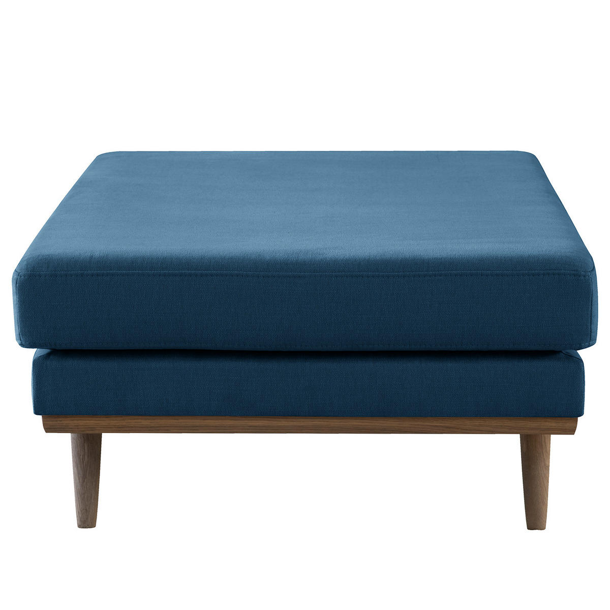 POLSTERHOCKER - Blau/Eichefarben, Eichenholz/Textil (85/43/60cm) - home24
