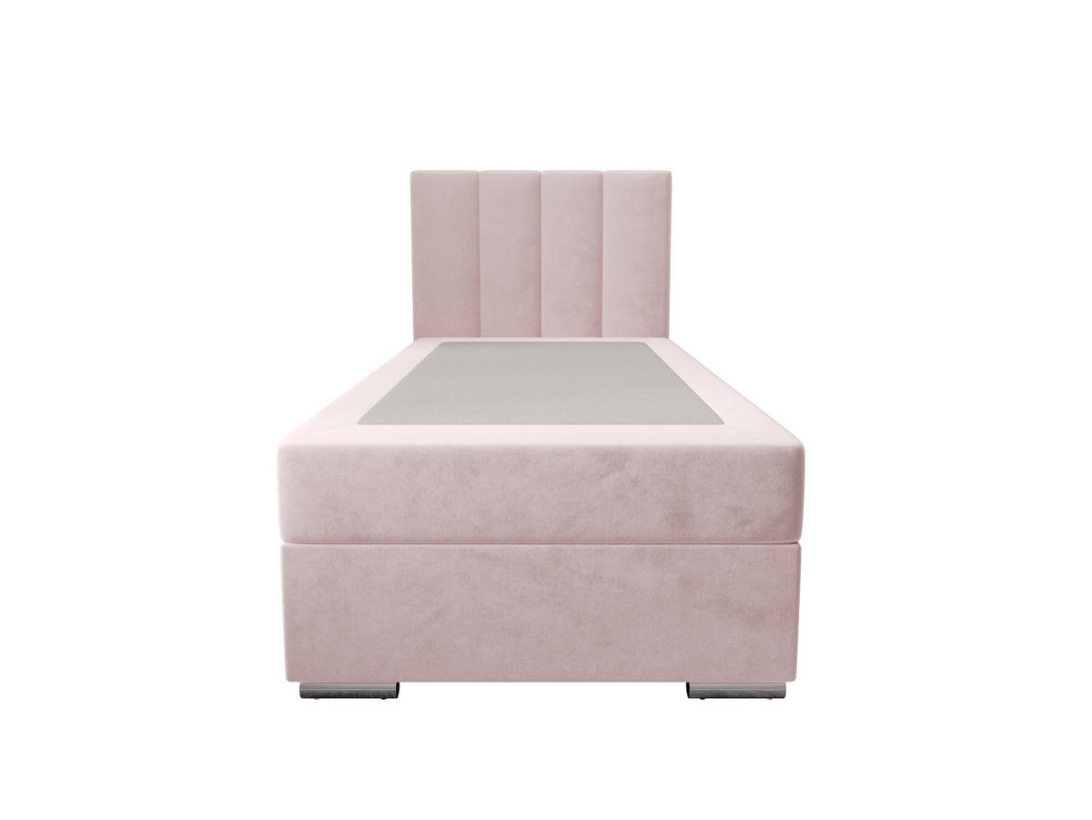BOXBETT ZILANO 2 mit Matratze H3 und Topper 90x200 Itaka 58 - Pink, Holz/Textil (90/200cm) - Bedante