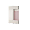 GARDEROBE Ritmo version 2 mit POLSTERPANEELEN ROSA - Beige/Rosa, Holzwerkstoff (140/225/40cm) - Jerpax