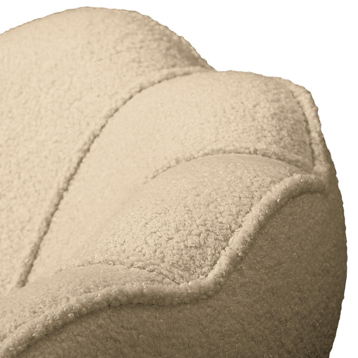 SESSEL - Bouclé, Füße Hell - Beige/Cappuccino, Birkenholz/Textil (75/74/75cm) - home24