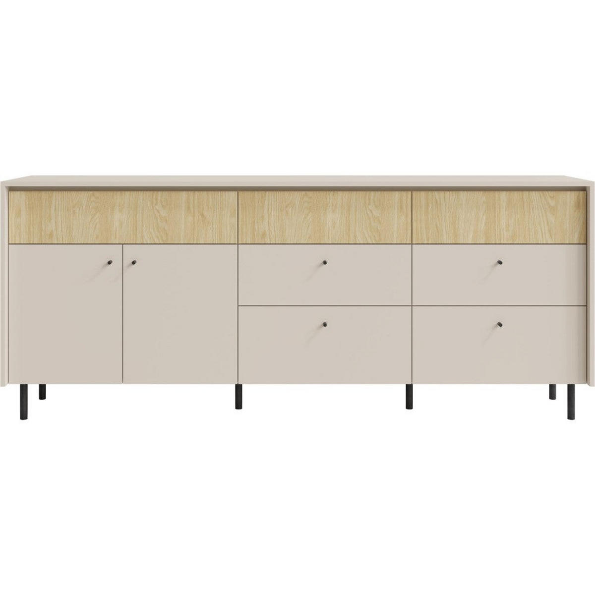 WOHNZIMMER Set – MALTA System – Beige - Beige, Holzwerkstoff (203.5/84.5/42cm) - hi-markt