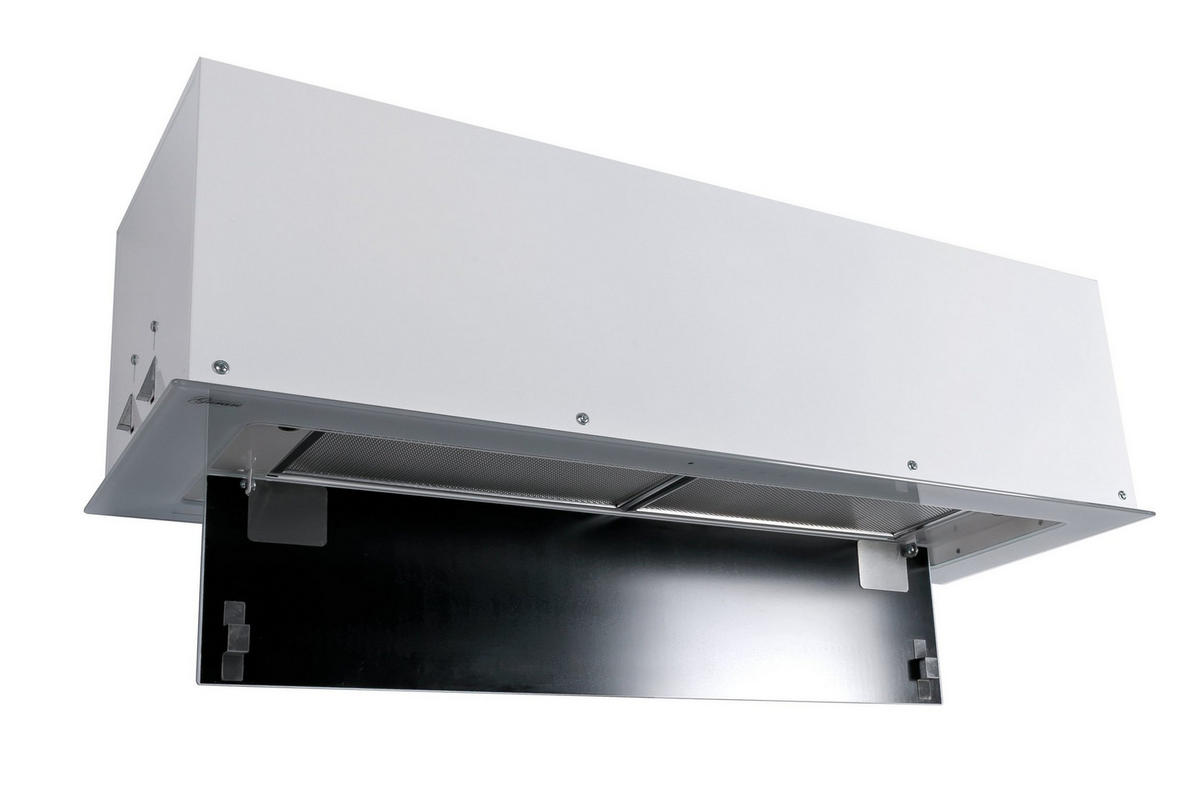 DUNSTABZUGSHAUBE GCH E 217 WH 90 Prime + Umluftset, 90 cm Weiß Glas - Weiß, Glas/Metall (90/29.5/23.5cm) - Gurari