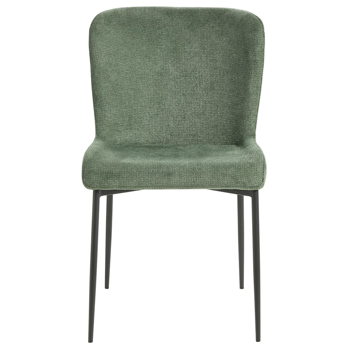 JÍDELNÍ ŽIDLE sada 2 ks čalounění Zelená Ada - zelená barva, kov/textil (49/82/48cm) - Beliani