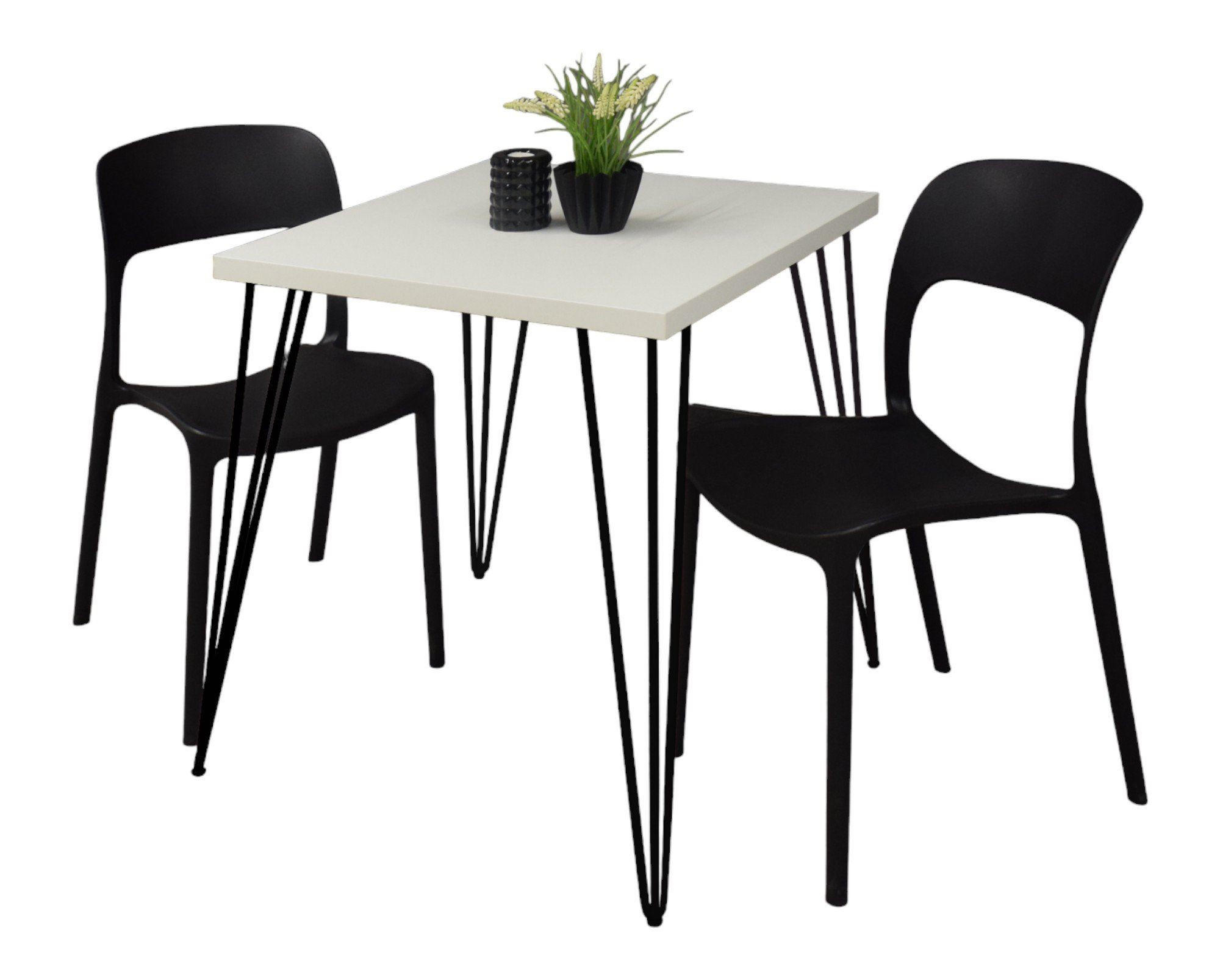 58aufmkessel Bartisch Weiß 70x75x70 cm
