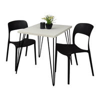 BARTISCH Eirena 70x70x75 schwarz matt/weiß matt lack - Weiß, Metall (70/70/75cm) - 58aufmkessel