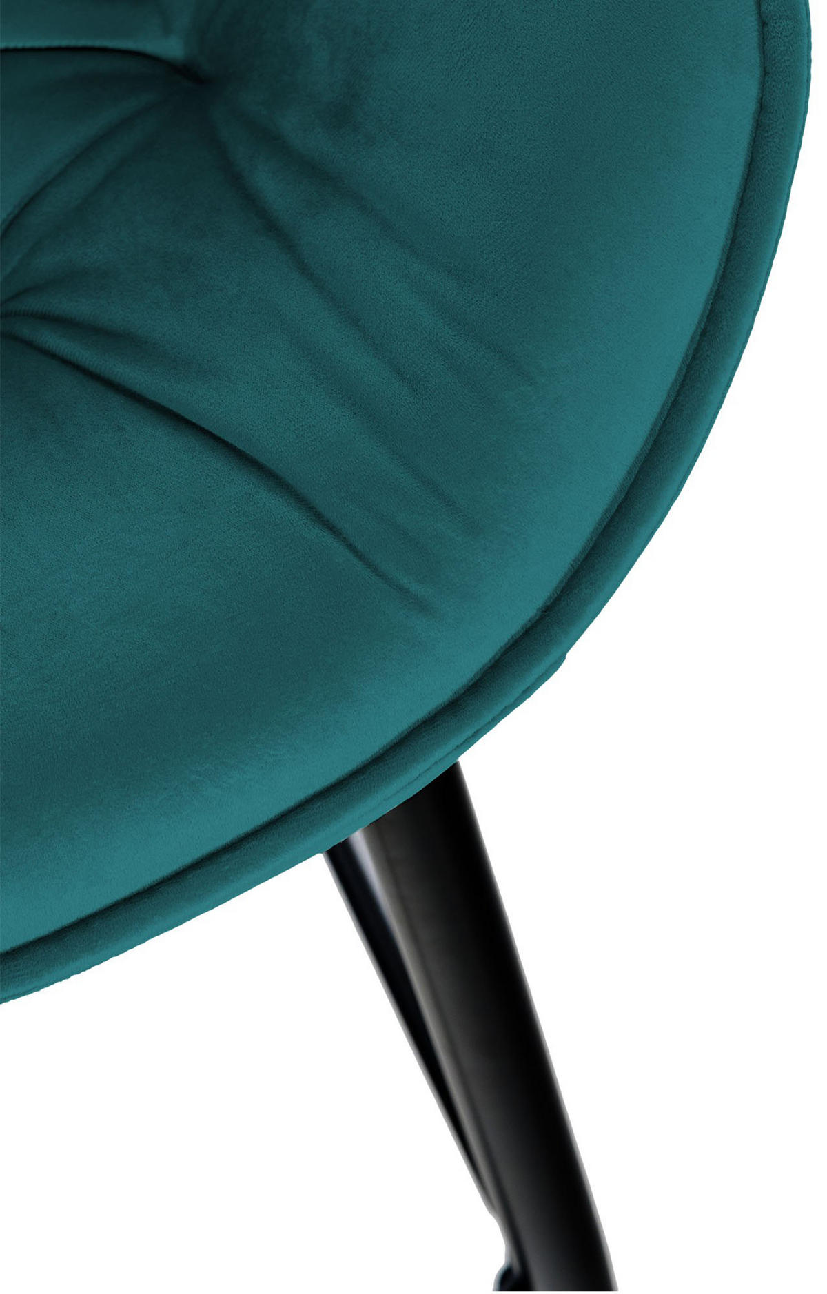 BARHOCKER 2er Set Gibal 76 Samt dunkelgrün - Schwarz/Grün, Textil/Metall (54/103/57.5cm) - TPFLiving