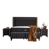 POLSTERBETT-SET Opera 150x200 Schwarz - Bett inkl. Matratze - Schwarz, Metall (150/200cm) - Villa Möbel