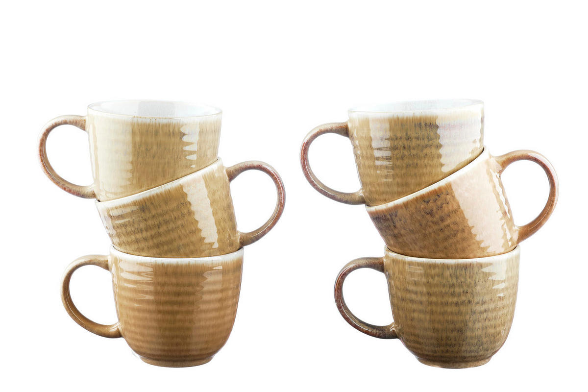 BECHER Cosmos 300ml - 6er-Set - Crème - Beige, Keramik (0.3L) - Björn