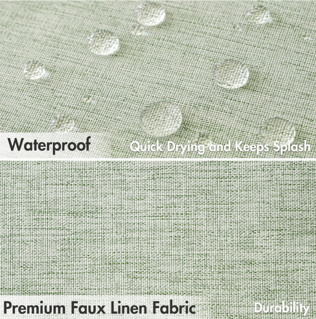 DUSCHVORHANG, grün, Leinenoptik, 90 x 180 cm - Grün, Textil (180/90cm)
