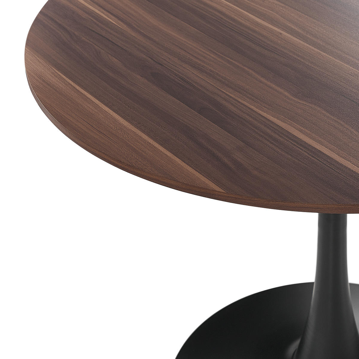 ESSTISCH 90/90/74 cm Dunkelbraun, Schwarz Rund Boca - Dunkelbraun, Holzwerkstoff (90/90/74cm) - Beliani