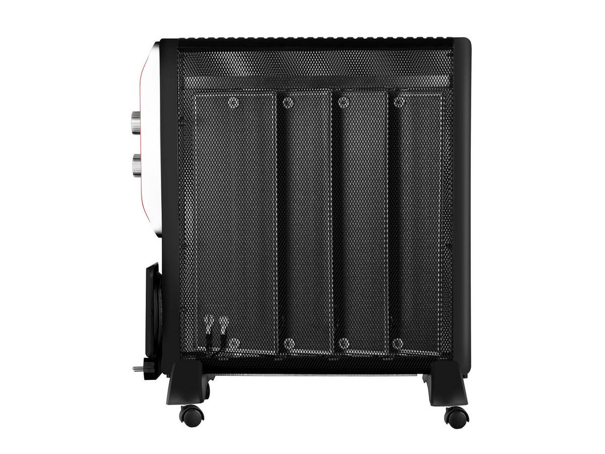 GLIMMER-HEIZKÖRPER Schwarz mit Rollen und mechanischem Thermostat 2000 W - Schwarz, Metall (55/62/27cm) - Purline