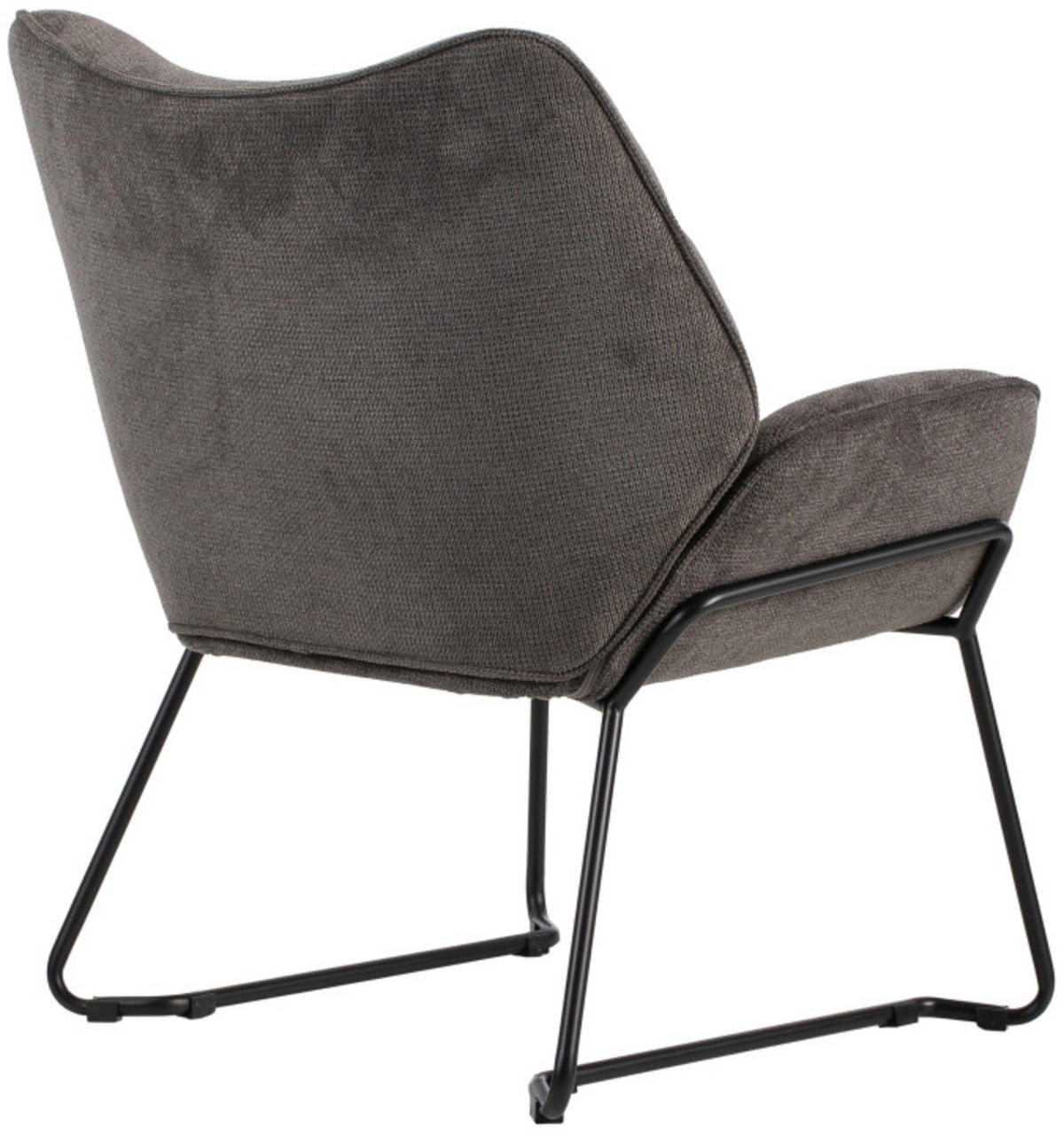 SESSEL Aliano dunkelgrau - Schwarz/Grau, Textil/Metall (73/76/67cm) - Mr. Deko