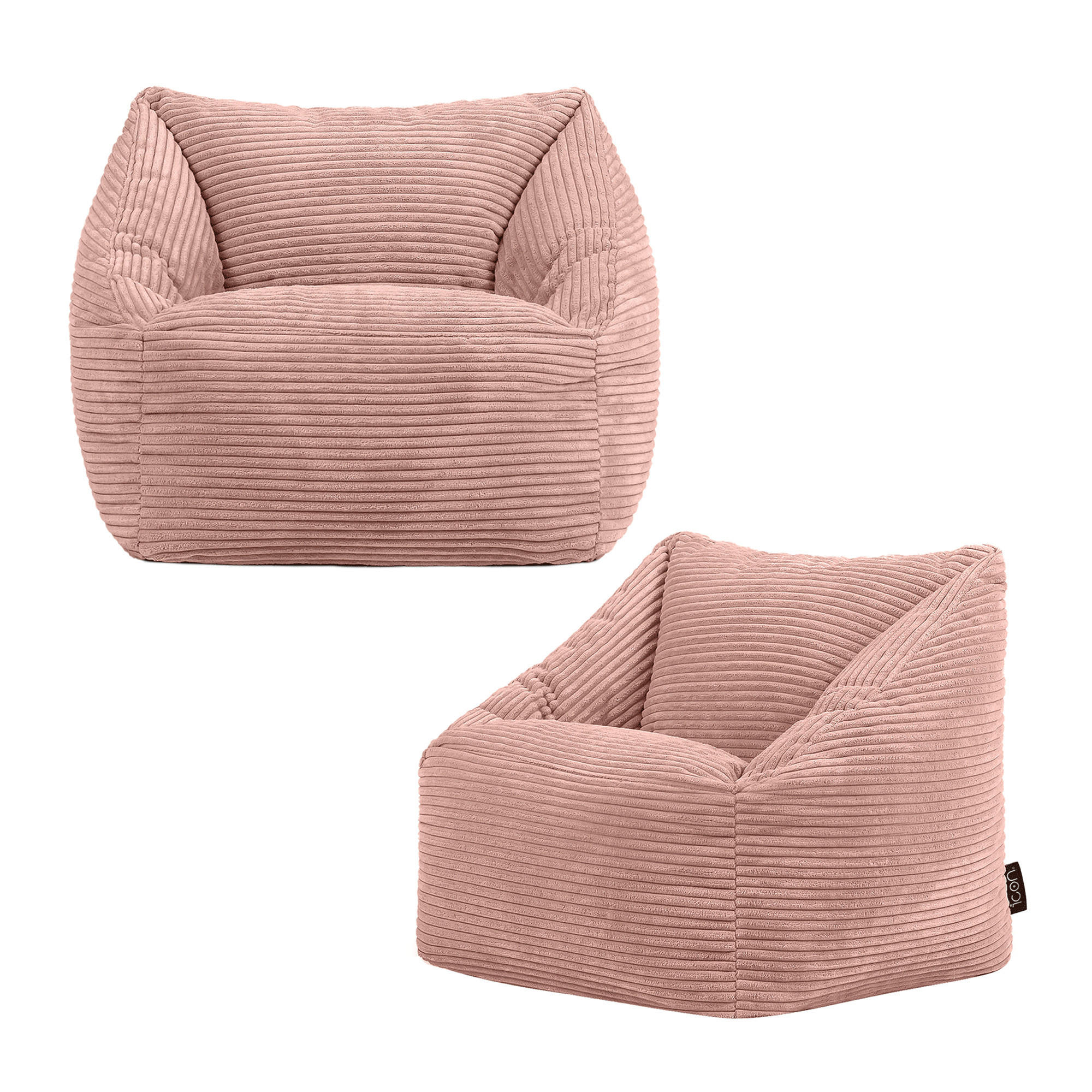 SITZSACK Flauschig für Kinder 2-tlg. - Pink, Textil (55/44/55cm) - icon