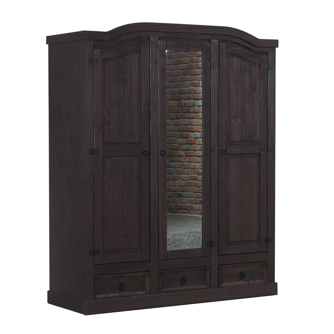 ebuy24 Kleiderschrank Dunkelbraun 157x193x57 cm