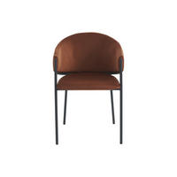 STUHL - 53 cm x 61 cm - Stoff, Samt - Terracotta - ORDIDA - Terracotta, Textil (53/80/61cm) - Vente-Unique