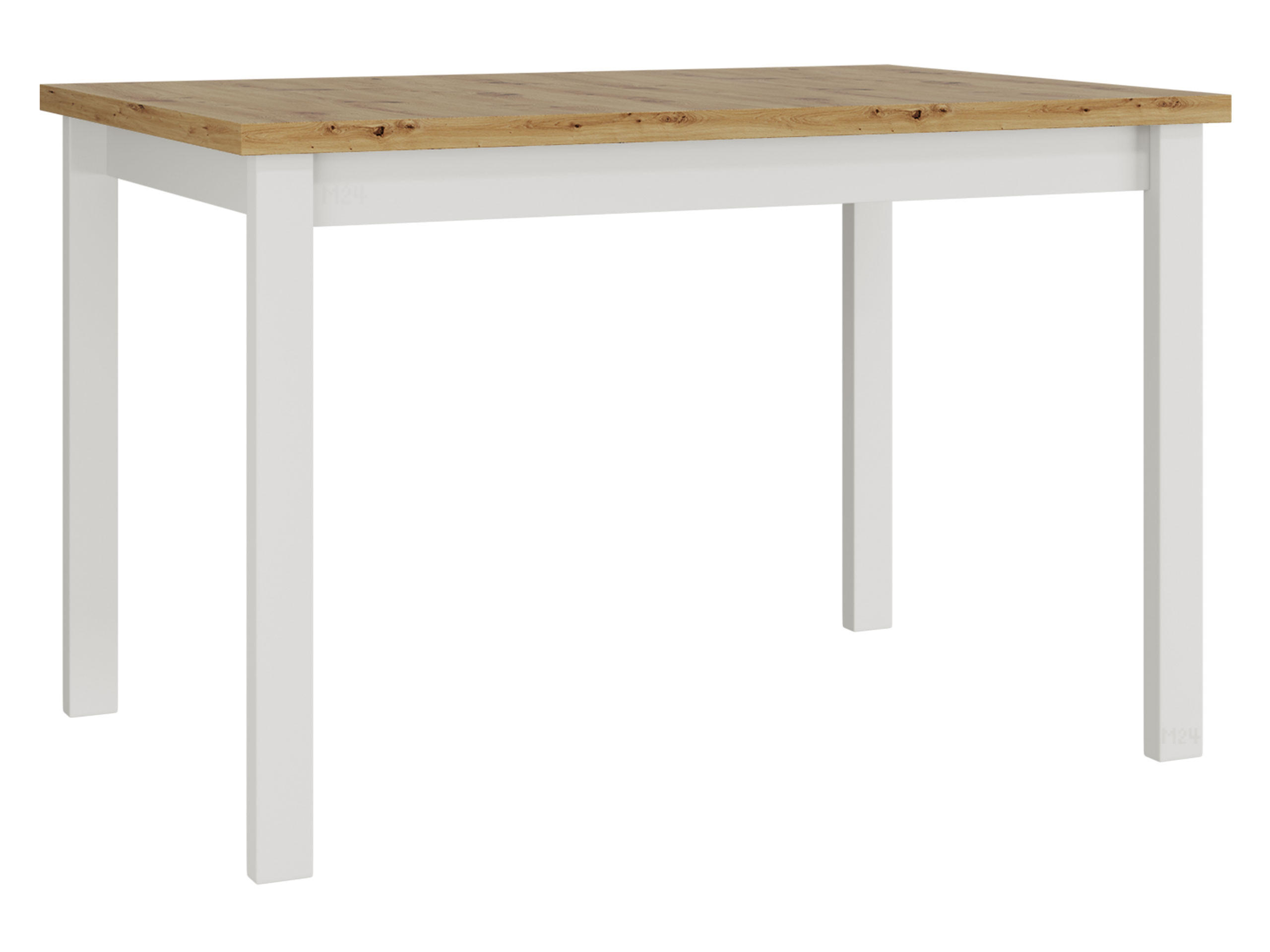 ESSTISCH Alba I S - Weiß/Eiche Artisan, Holz/Holzwerkstoff (80/120/78cm) - MIRJAN24