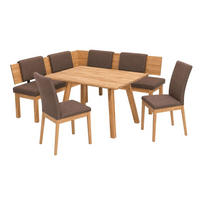 ECKBANKGRUPPE Modern Danny 2 für 7 Personen Massivholz Wildeiche/Braun - Wildeiche/Braun, Holz (155/85/194cm) - 58aufmkessel
