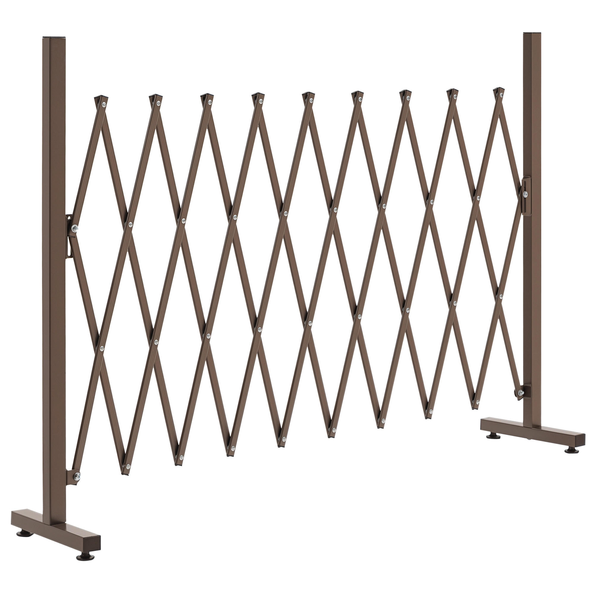 GARTENTOR DE-18042 ausziehbar bis 250 cm Schokoladenbraun - Braun, Metall (31/104cm) - ComfortXL