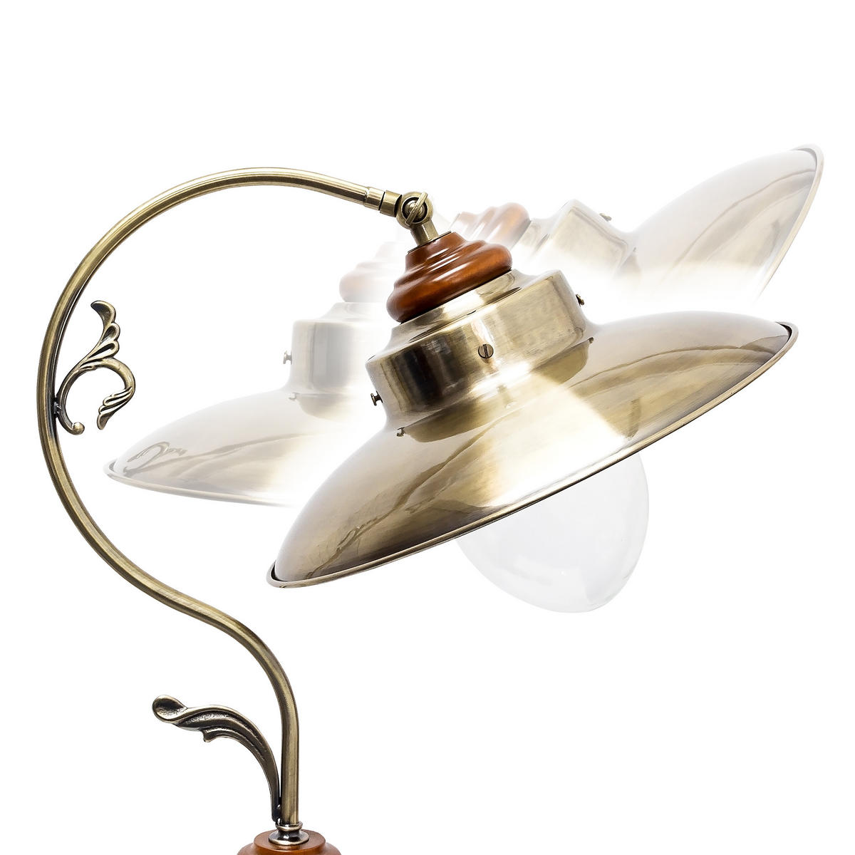 STEHLAMPE - Multicolor, Glas/Holz (35/41/157cm) - Relaxdays