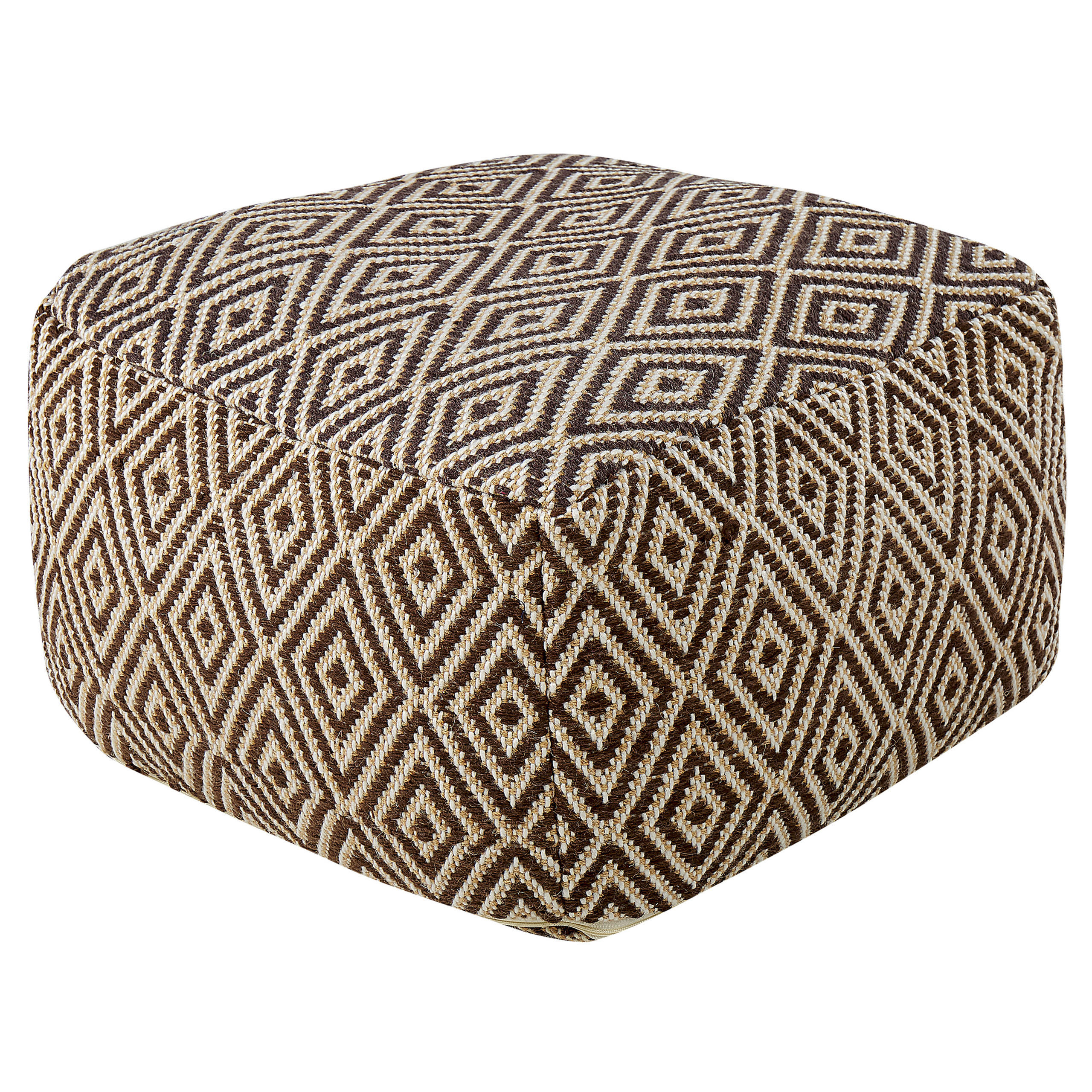 POUF Manisa 60/60/40 cm - Braun, Textil (60/40/60cm) - Beliani