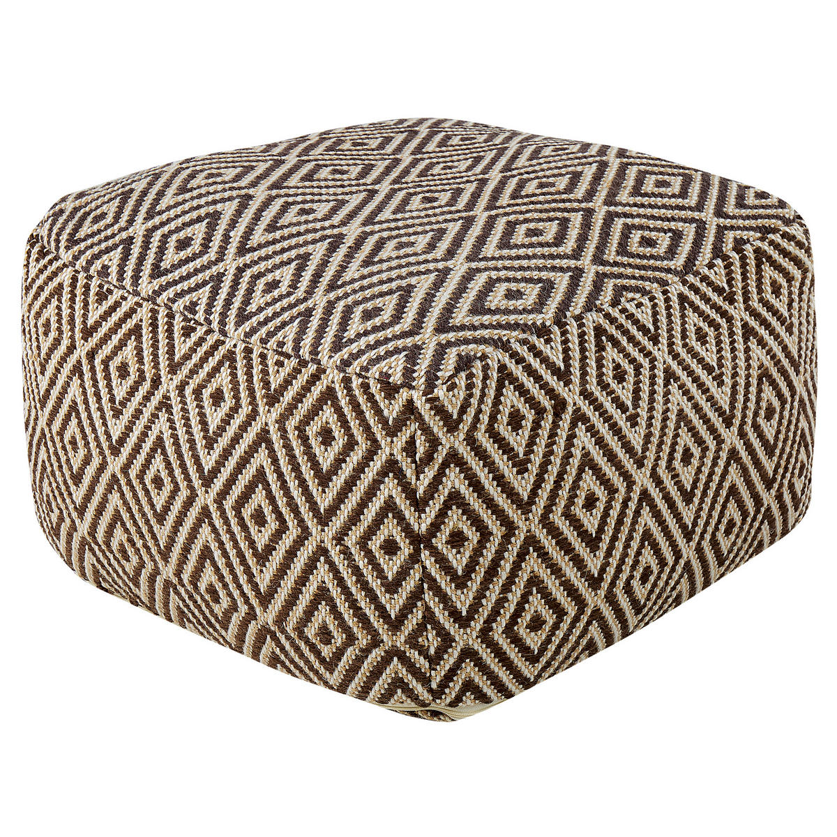 POUF Manisa 60/60/40 cm - Braun, Textil (60/40/60cm) - Beliani