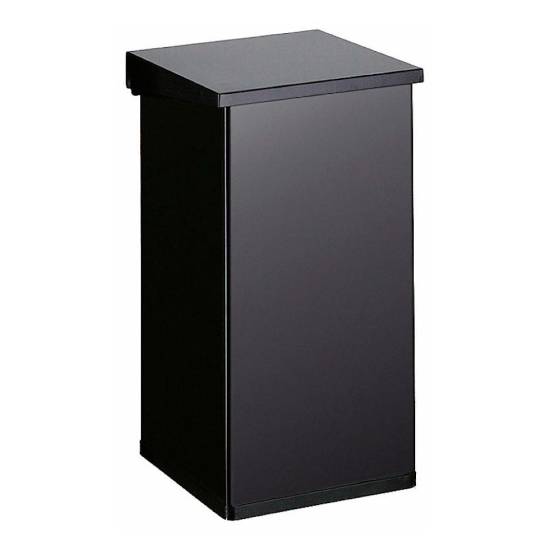 MÜLLEIMER Eckig Haiti Mit Softclose Hebedeckel 55 Liter Schwarz - Schwarz, Metall (30/60/30cm) - PROREGAL